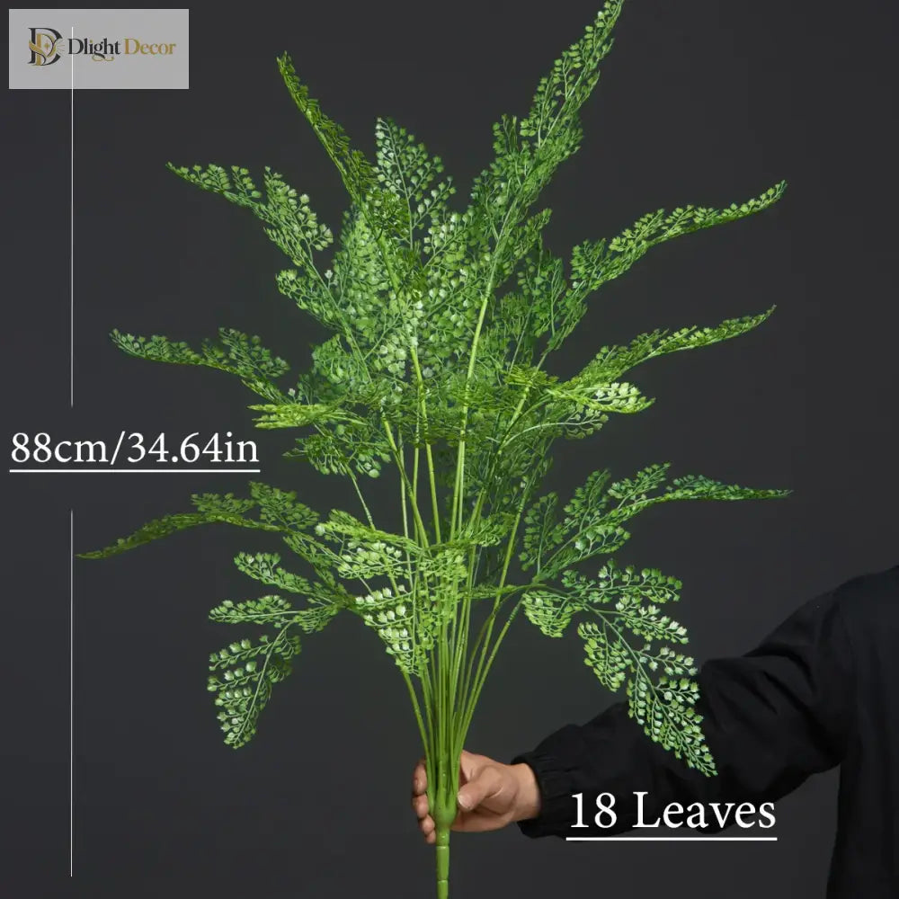 Dlight Decor 88cm Tropical Palm Monstera Plant with 18 Forks for Floor and Event Decor