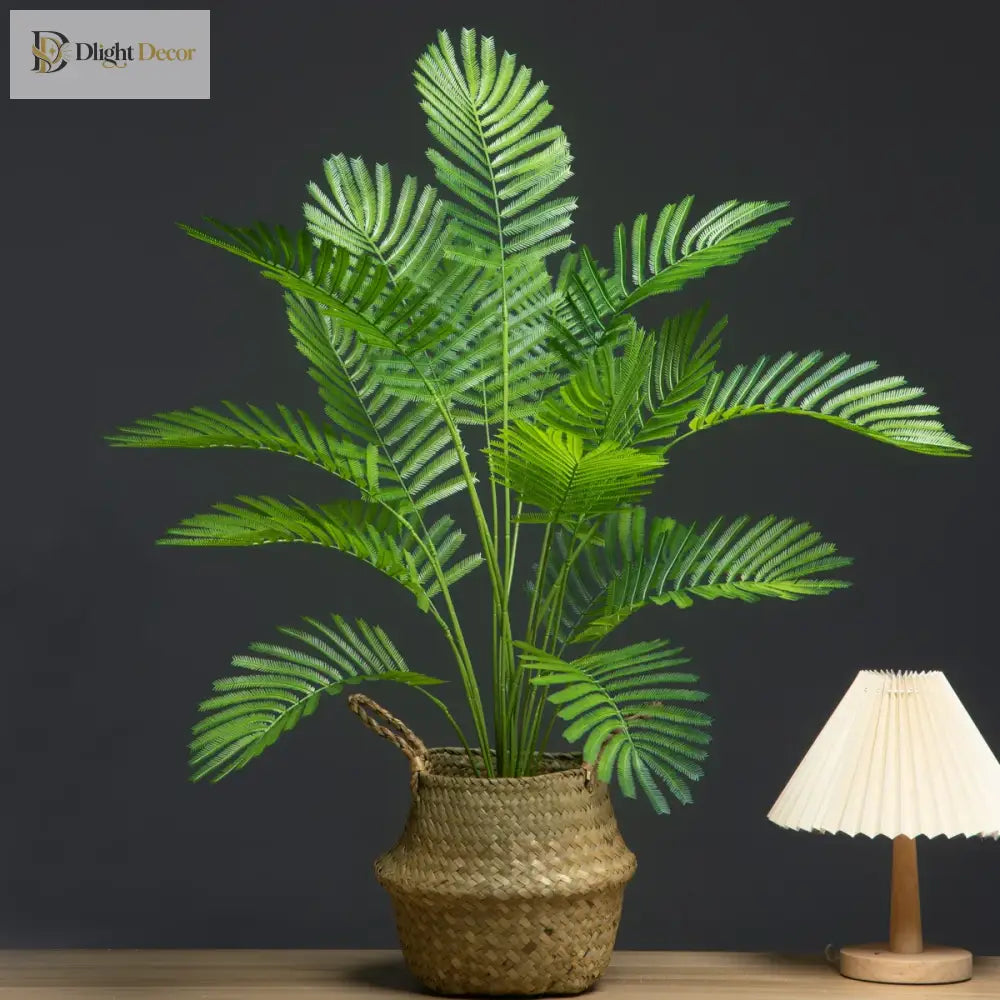 Dlight Decor 88cm Tropical Palm Monstera Plant with 18 Forks for Floor and Event Decor