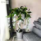 Dlight Decor 95cm Hanging Jasmine Bouquet with Tropical Begonia Flowers