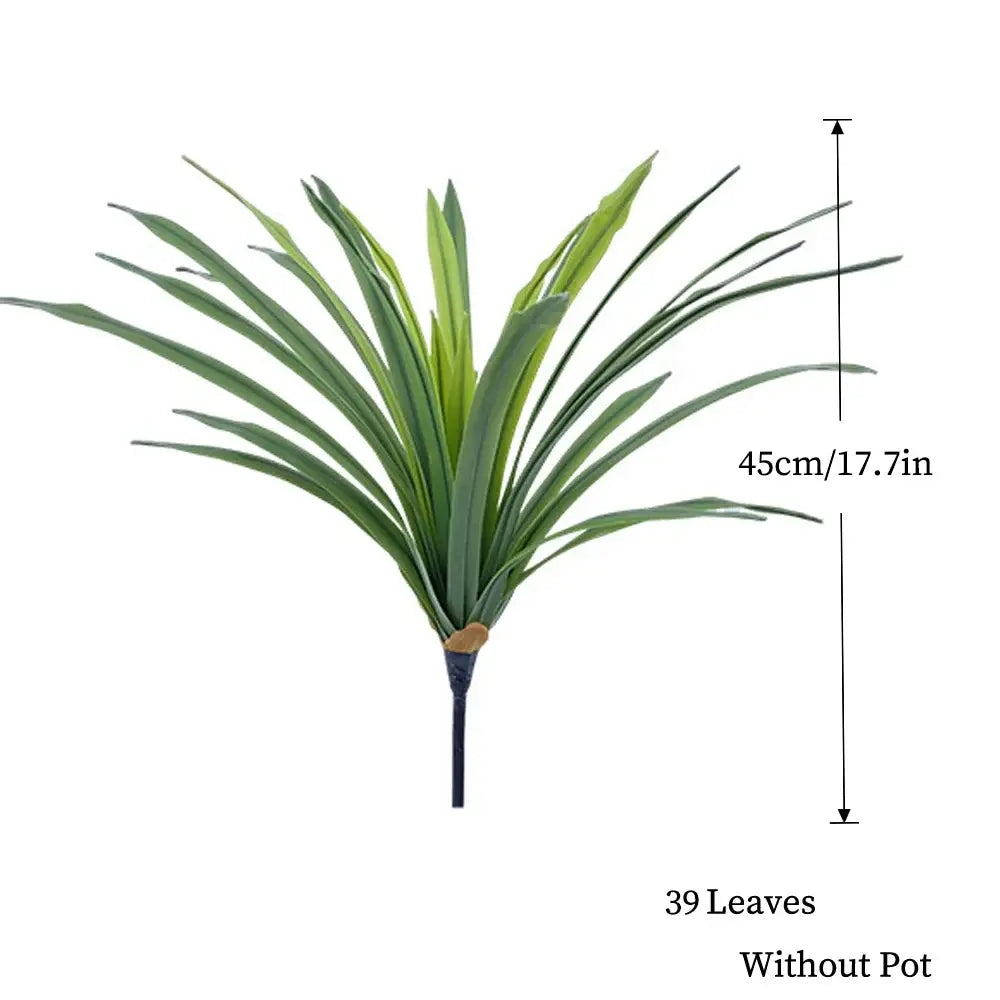 Dlight Decor Chlorophytum Grass Plant for Desktop and Indoor Styling 39Leaves-Green
