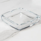 Dlight Decor Classic Square Crystal Glass Ashtray Transparent Smoke Tray for Home Bar & Office transparent