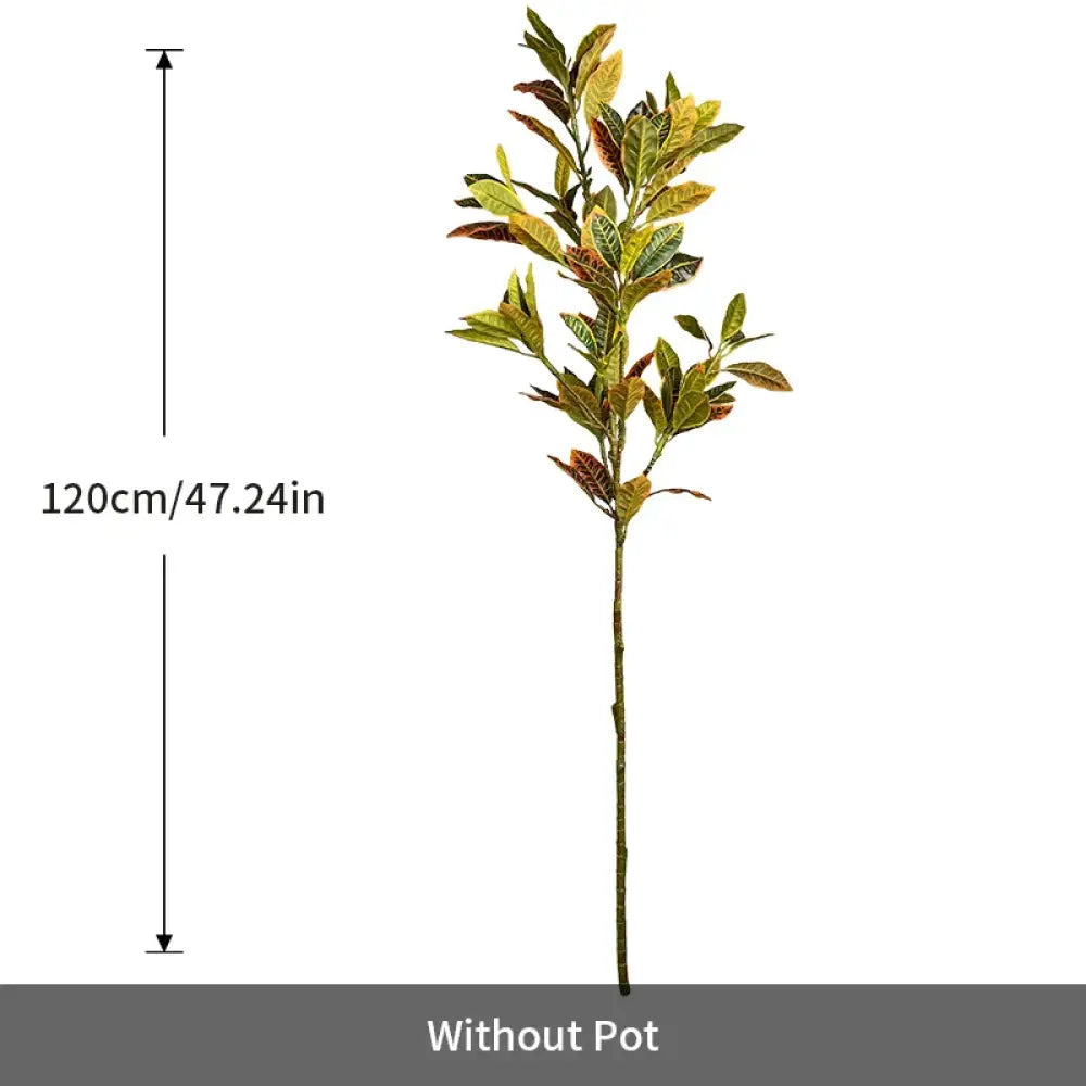 Dlight Decor Codiaeum Ficus Tree for Tropical Indoor Floor Decor 120cm
