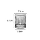 Dlight Decor Diamond Stripe Glass Coffee Cups (100–450ml) 100ml / foam box pack Cocktail Glasses