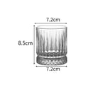 Dlight Decor Diamond Stripe Glass Coffee Cups (100–450ml) 230ml / foam box pack Cocktail Glasses