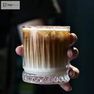 Dlight Decor Diamond Stripe Glass Coffee Cups (100–450ml) Cocktail Glasses