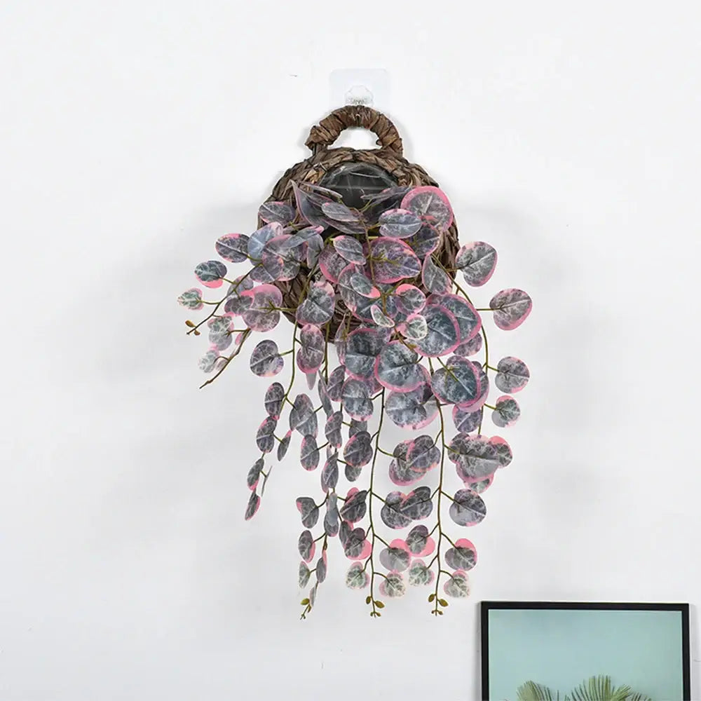 Dlight Decor Eucalyptus Begonia Vines for Hanging Garden and Wall Decor 46.5cm Purple