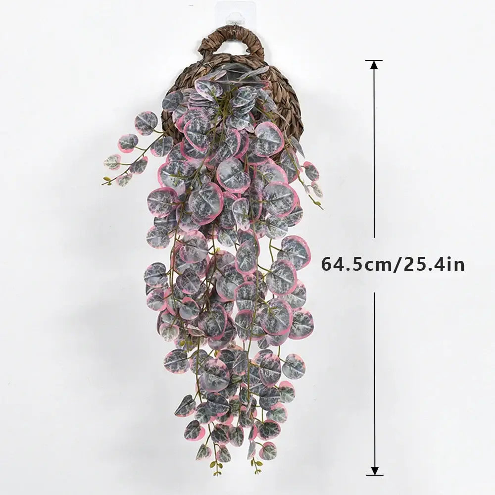Dlight Decor Eucalyptus Begonia Vines for Hanging Garden and Wall Decor 64.5cm Purple