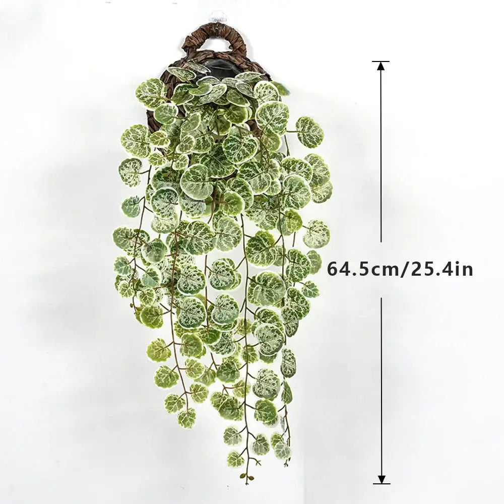 Dlight Decor Eucalyptus Begonia Vines for Hanging Garden and Wall Decor 64.5cm White