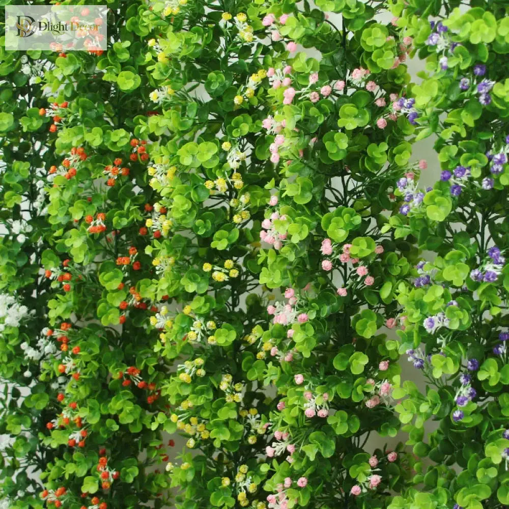 Dlight Decor Eucalyptus Vines with Babysbreath for Wall and Event Decor