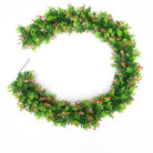 Dlight Decor Eucalyptus Vines with Babysbreath for Wall and Event Decor Orange