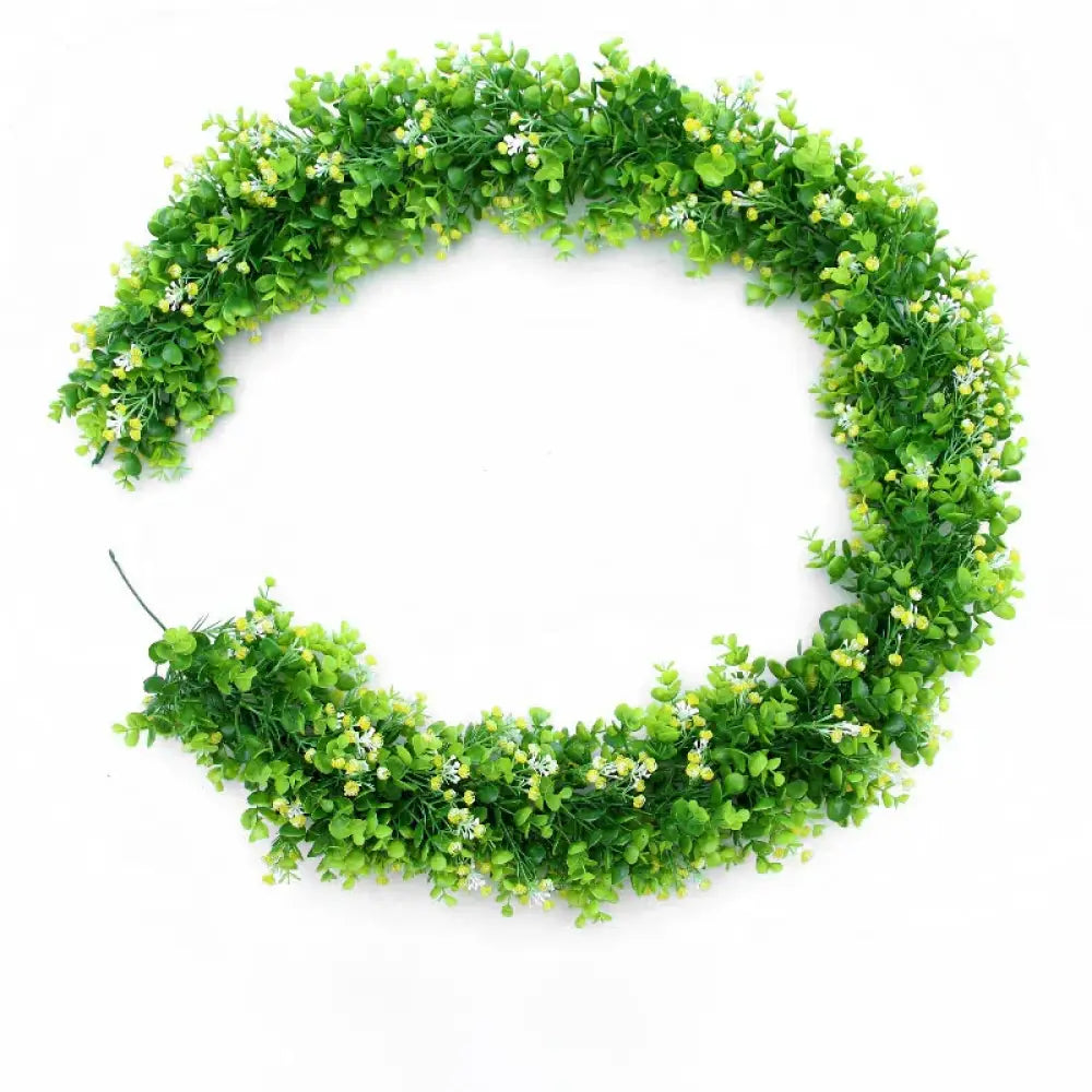Dlight Decor Eucalyptus Vines with Babysbreath for Wall and Event Decor Yellow