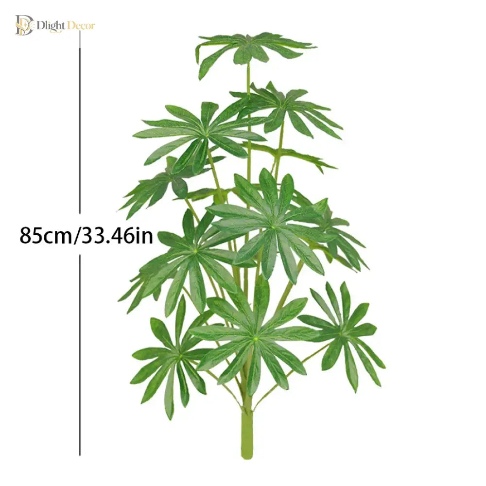 Dlight Decor Fatsia Palm Plant for Tropical Indoor Outdoor Styling 85cm 15Leaves
