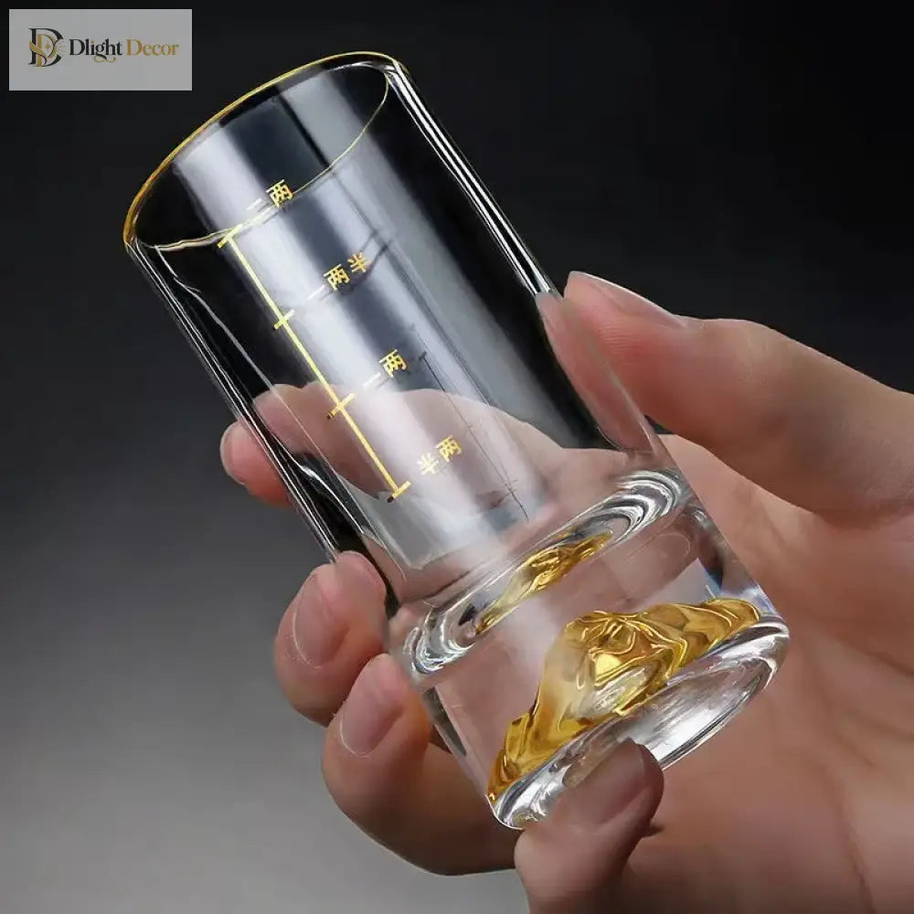 Dlight Decor Golden Line Brandy Glass Set 100ml x6 100ml / 6pcs Glass
