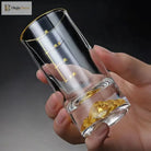 Dlight Decor Golden Line Brandy Glass Set 100ml x6 100ml / 6pcs Glass