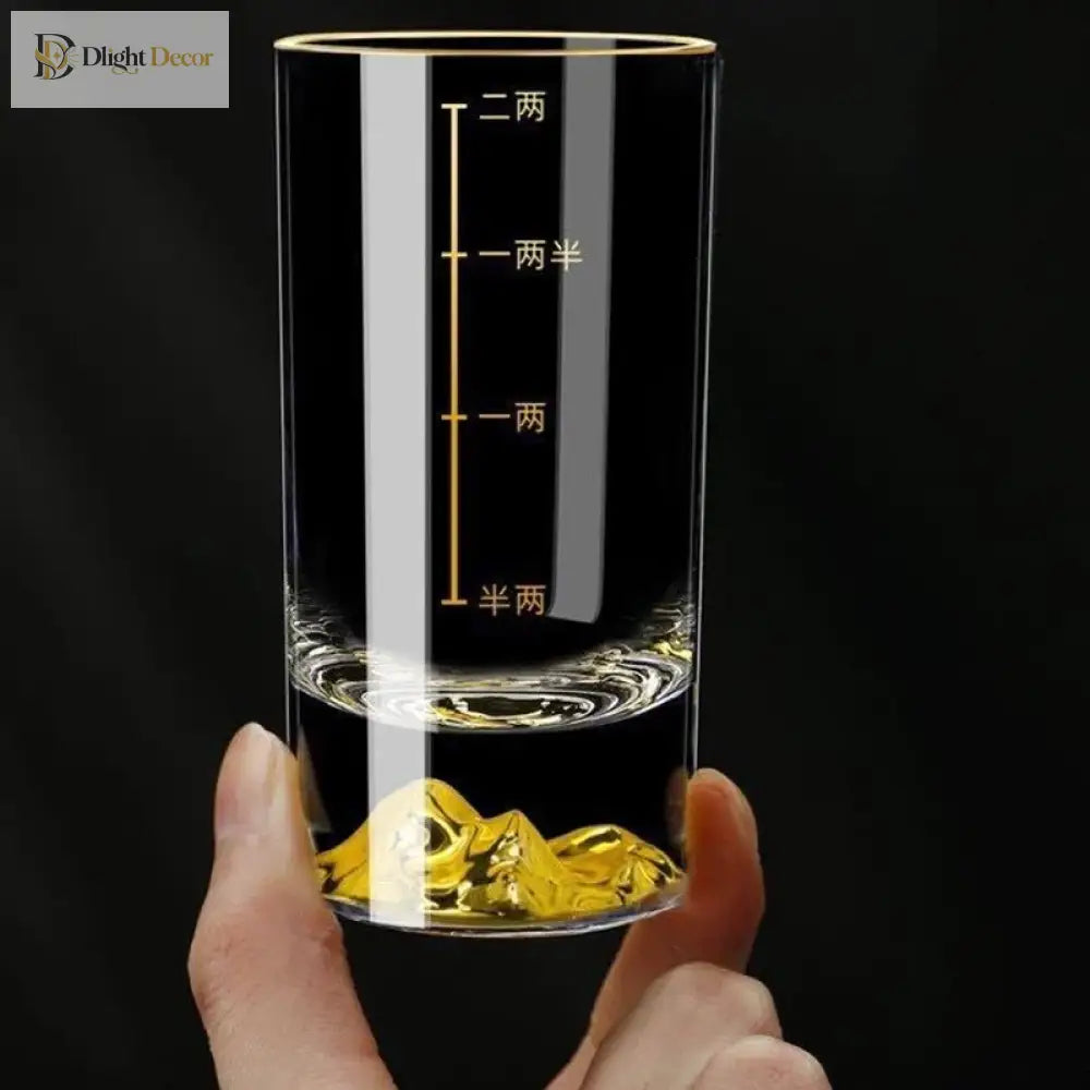 Dlight Decor Golden Line Brandy Glass Set 100ml x6 100ml / 6pcs Glass
