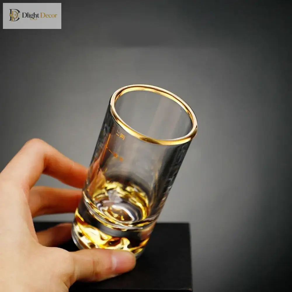 Dlight Decor Golden Line Brandy Glass Set 100ml x6 100ml / 6pcs Glass