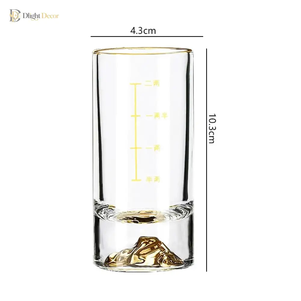 Dlight Decor Golden Line Brandy Glass Set 100ml x6 100ml / 6pcs Glass