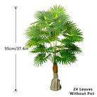 Dlight Decor Large Palm Tree 55 to 95cm Tropical Plant 95cm 24 Leaves-SD