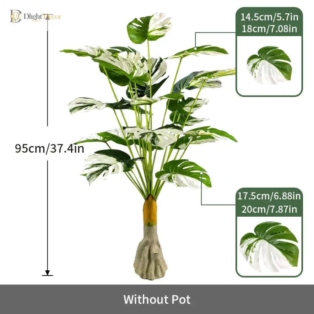 Dlight Decor Monstera Turtle Leaf Plant for Indoor and Garden Display