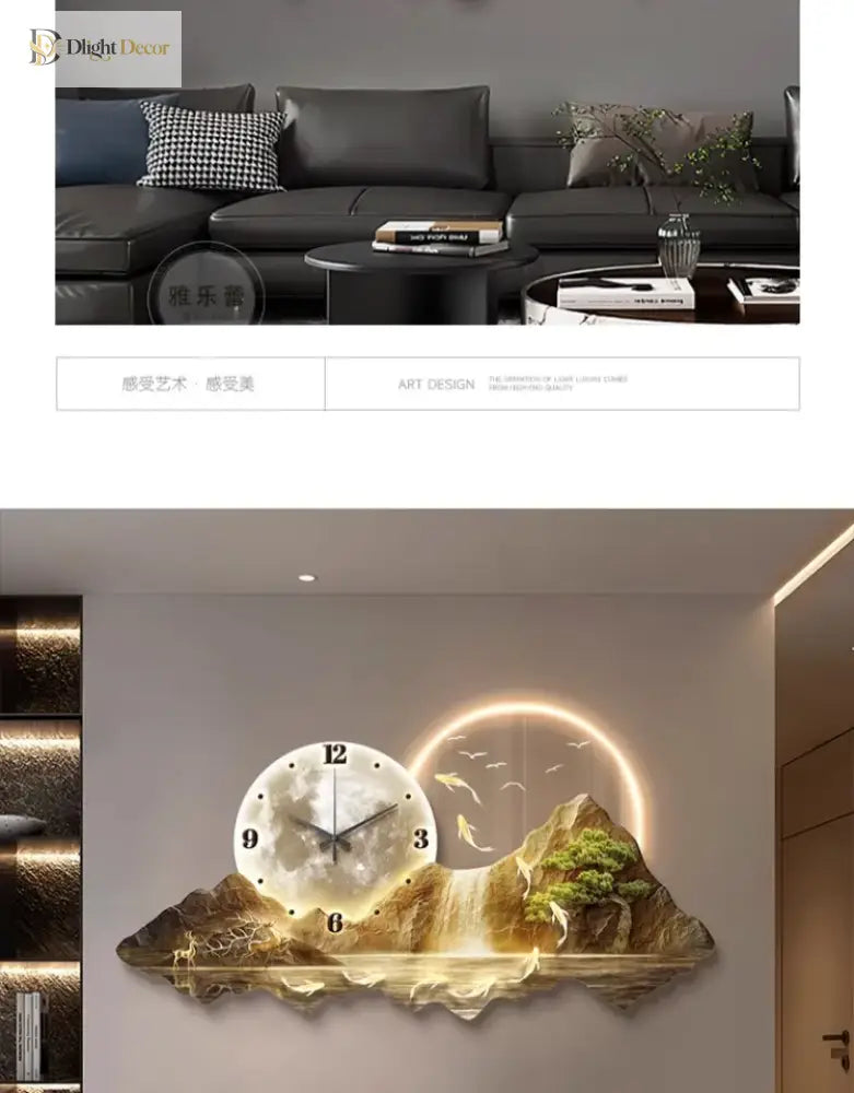 Dlight Decor Nordic Clock Wall Art for Modern Homes Wall Art