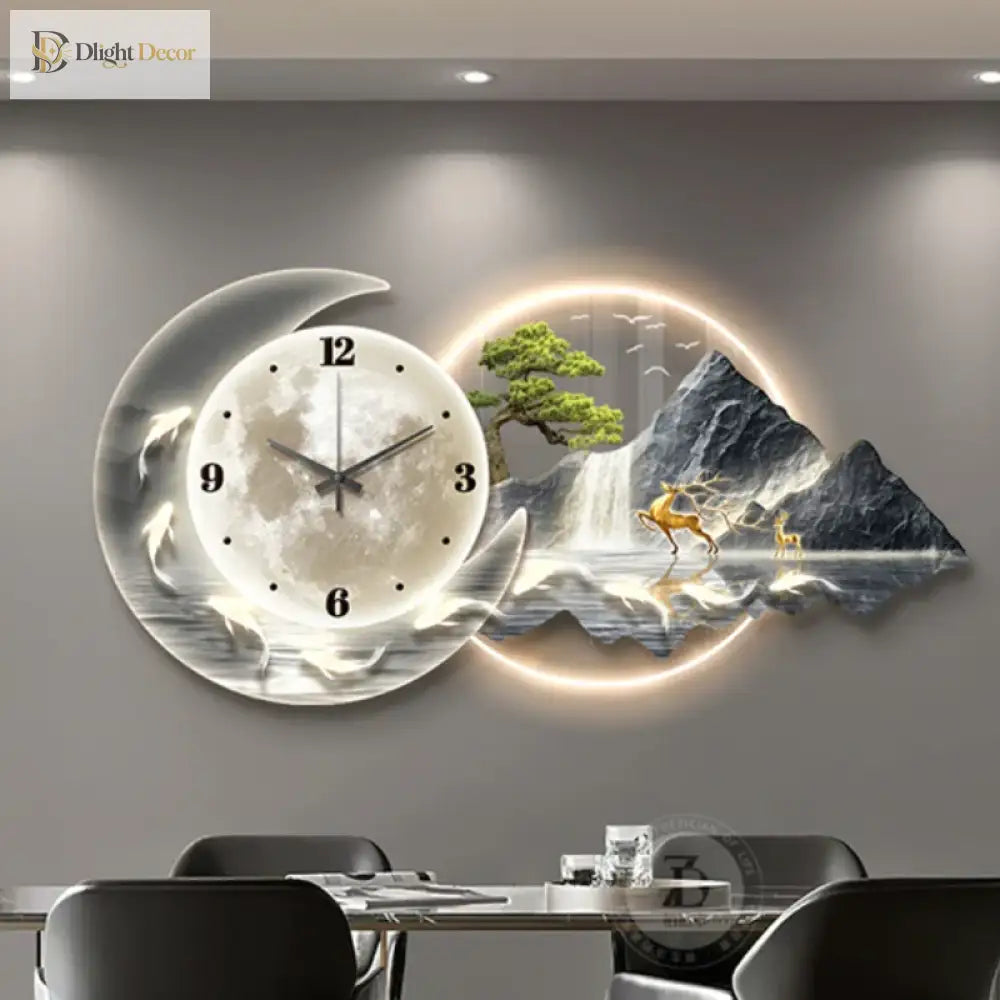Dlight Decor Nordic Clock Wall Art for Modern Homes Wall Art