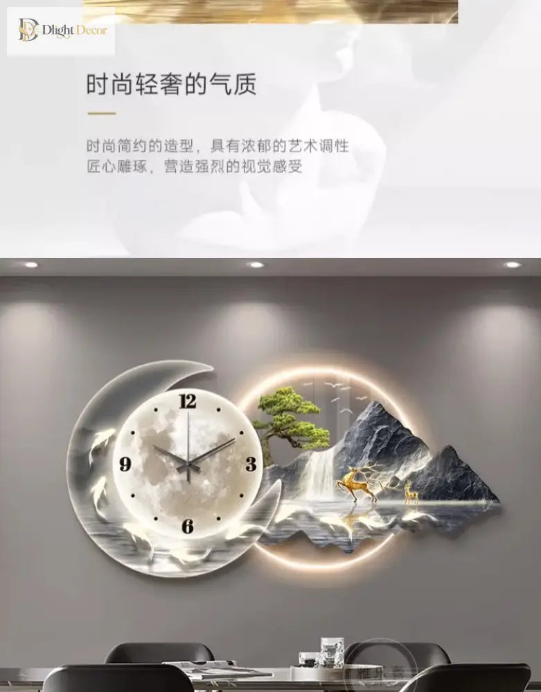 Dlight Decor Nordic Clock Wall Art for Modern Homes Wall Art