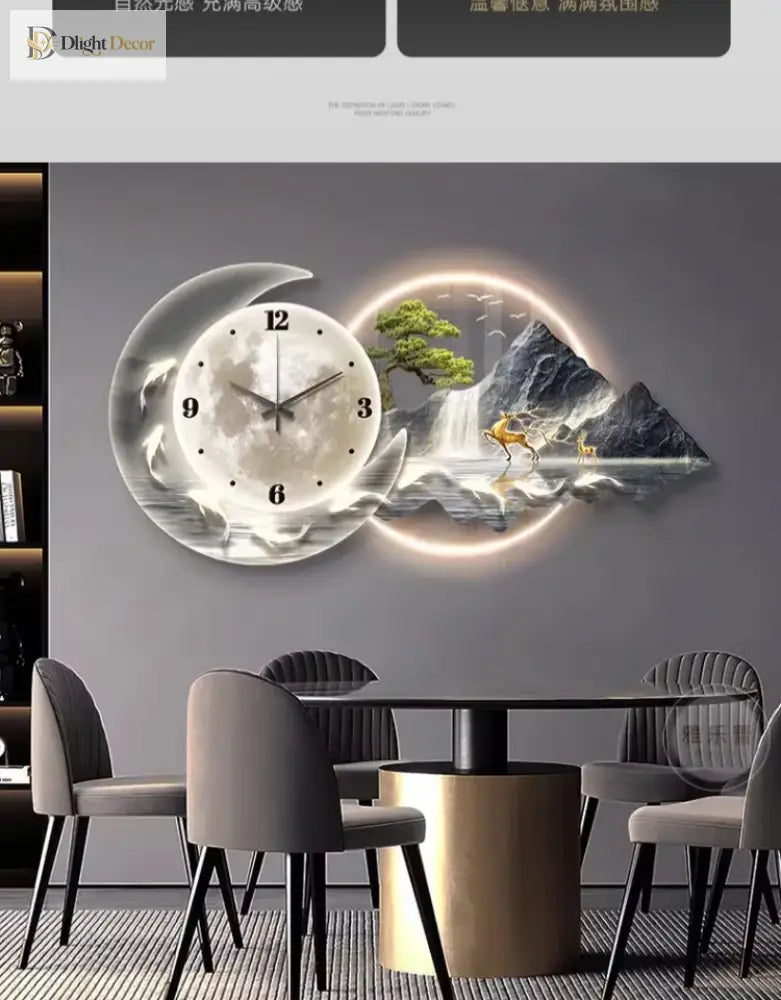 Dlight Decor Nordic Clock Wall Art for Modern Homes Wall Art