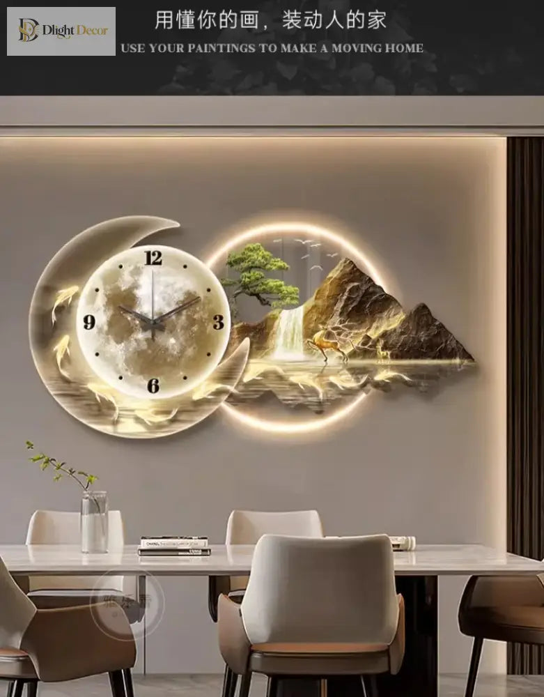 Dlight Decor Nordic Clock Wall Art for Modern Homes Wall Art