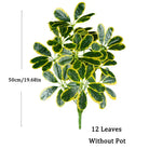 Dlight Decor Palm Plant for Natural Indoor Outdoor Charm 50cm 12Leaves Yellow