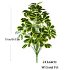 Dlight Decor Palm Plant for Natural Indoor Outdoor Charm 75cm 24Leaves Yellow