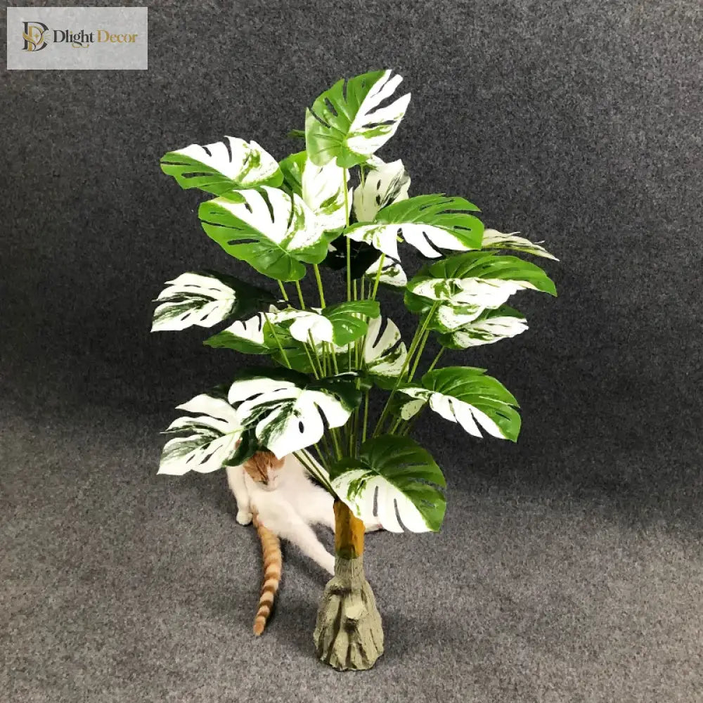 Dlight Decor White Monstera Palm for Bold Floor Styling