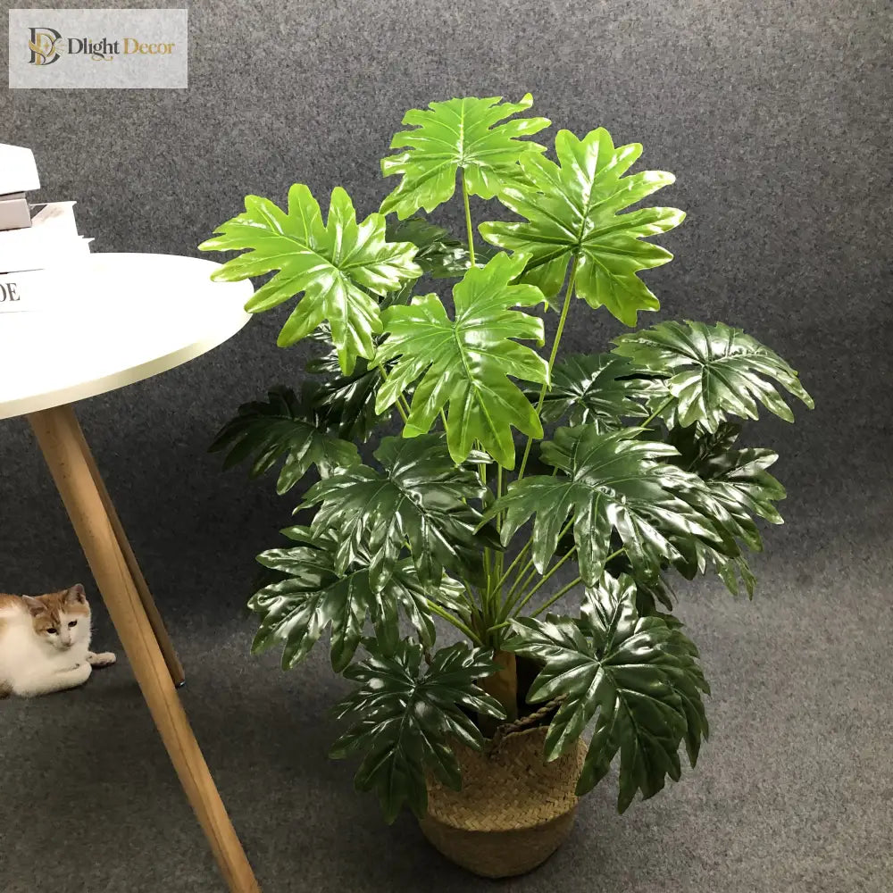 Dlight Decor White Monstera Palm for Bold Floor Styling