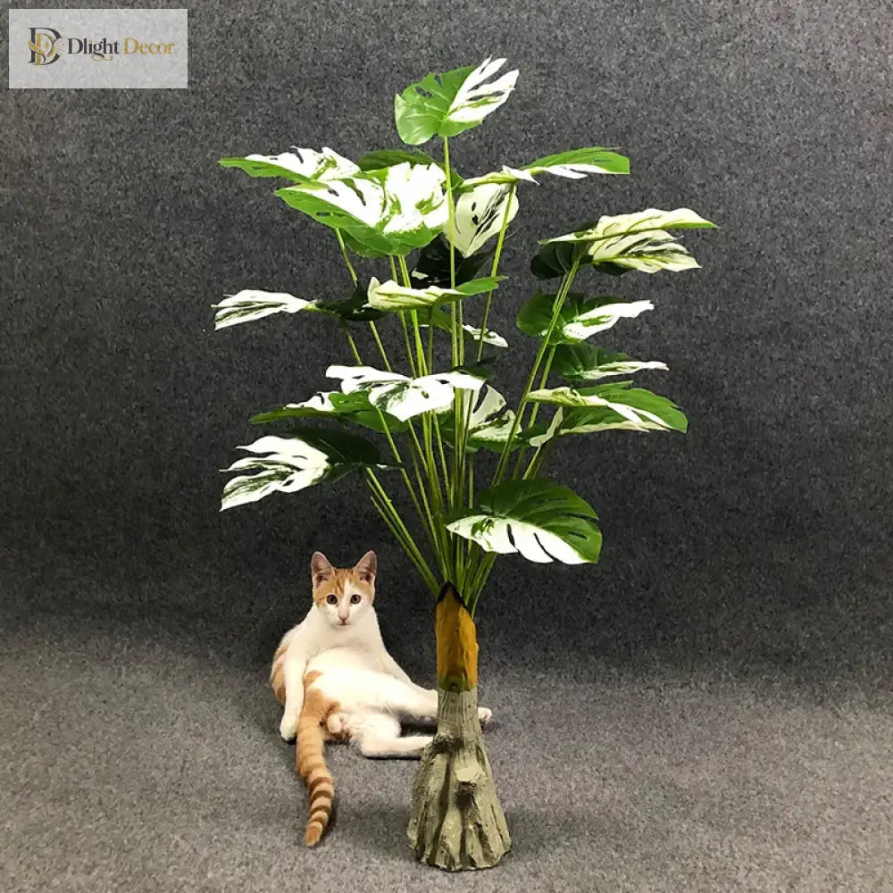 Dlight Decor White Monstera Palm for Bold Floor Styling