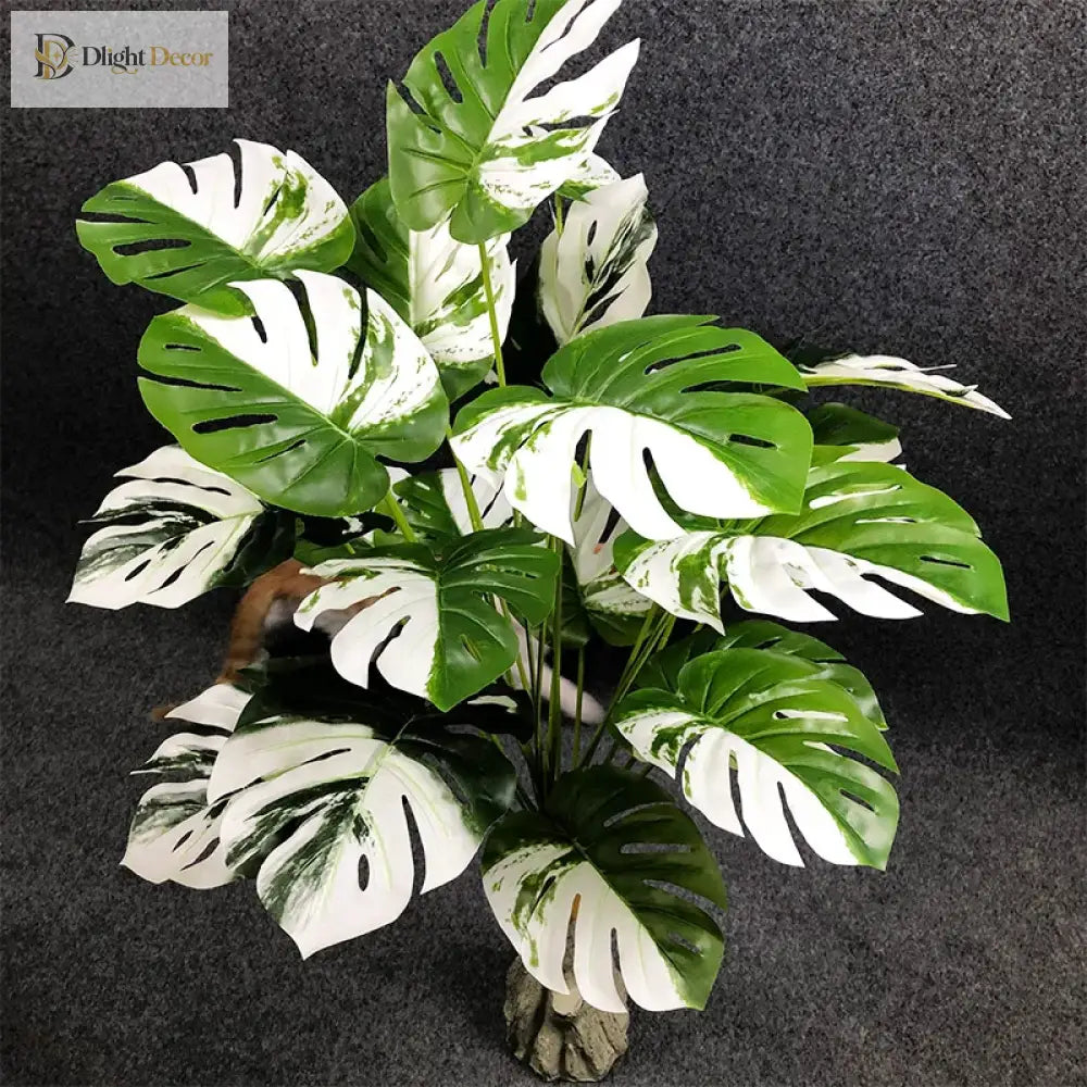 Dlight Decor White Monstera Palm for Bold Floor Styling