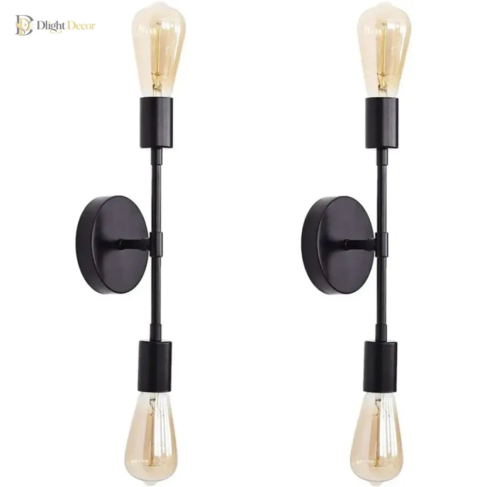 Double Head Wall Lamp - American Industrial Style For Aisle Bedroom And Bathroom Mirror Front Decor