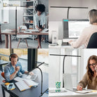 Double Head Led Clip Desk Lamp With Remote Control - Versatile Home And Office Lighting