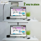 Double Head Led Clip Desk Lamp With Remote Control - Versatile Home And Office Lighting