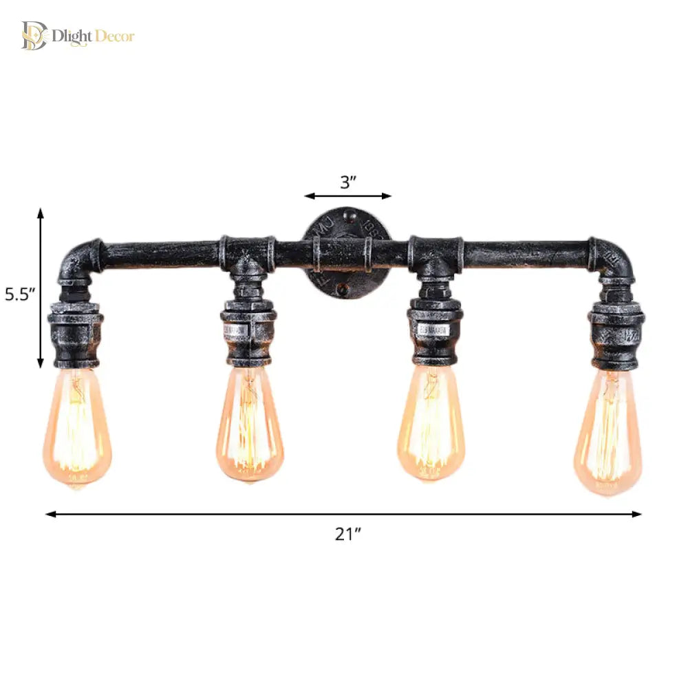 Eden Your Space With Industrial Charm: The 4 - Bulb Wall Sconce