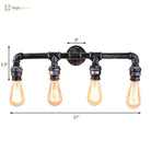 Eden Your Space With Industrial Charm: The 4 - Bulb Wall Sconce