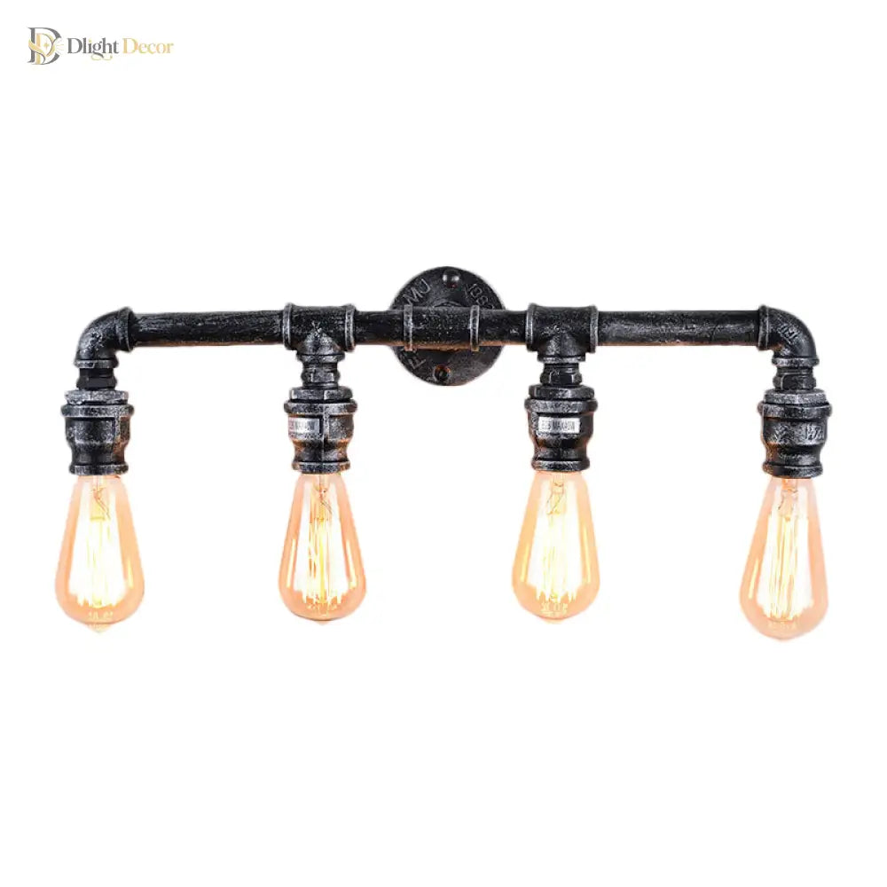 Eden Your Space With Industrial Charm: The 4 - Bulb Wall Sconce