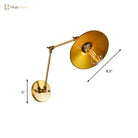 Edison’s Adjustable Embrace: Industrial Brass Swing Arm Wall Lamp