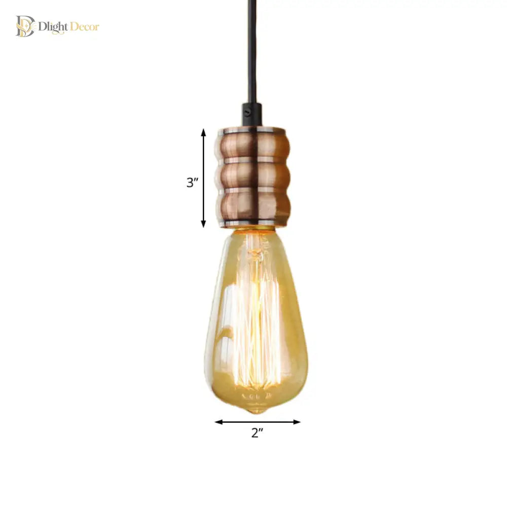 Edison’s Copper Glow: Industrial Pendant For Dimmable Ambiance