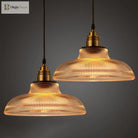 Elaina Eye - Catching Ribbed Glass Pendant Light