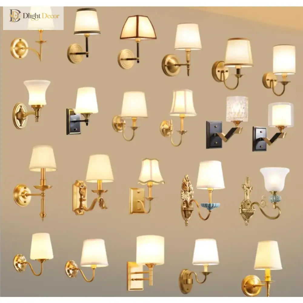 Eleanor - Full Copper American Wall Lamp Bedroom Bedside European Lighting Modern Simple Living