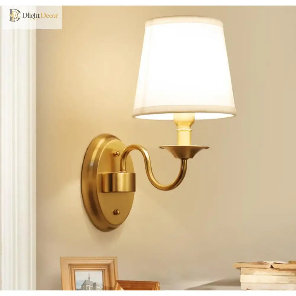 Eleanor - Full Copper American Wall Lamp Bedroom Bedside European Lighting Modern Simple Living