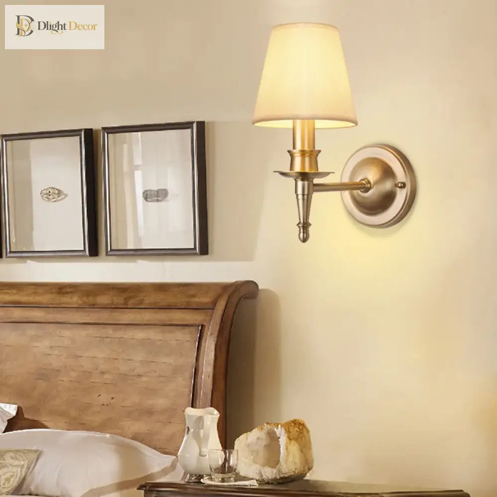 Eleanor - Full Copper American Wall Lamp Bedroom Bedside European Lighting Modern Simple Living