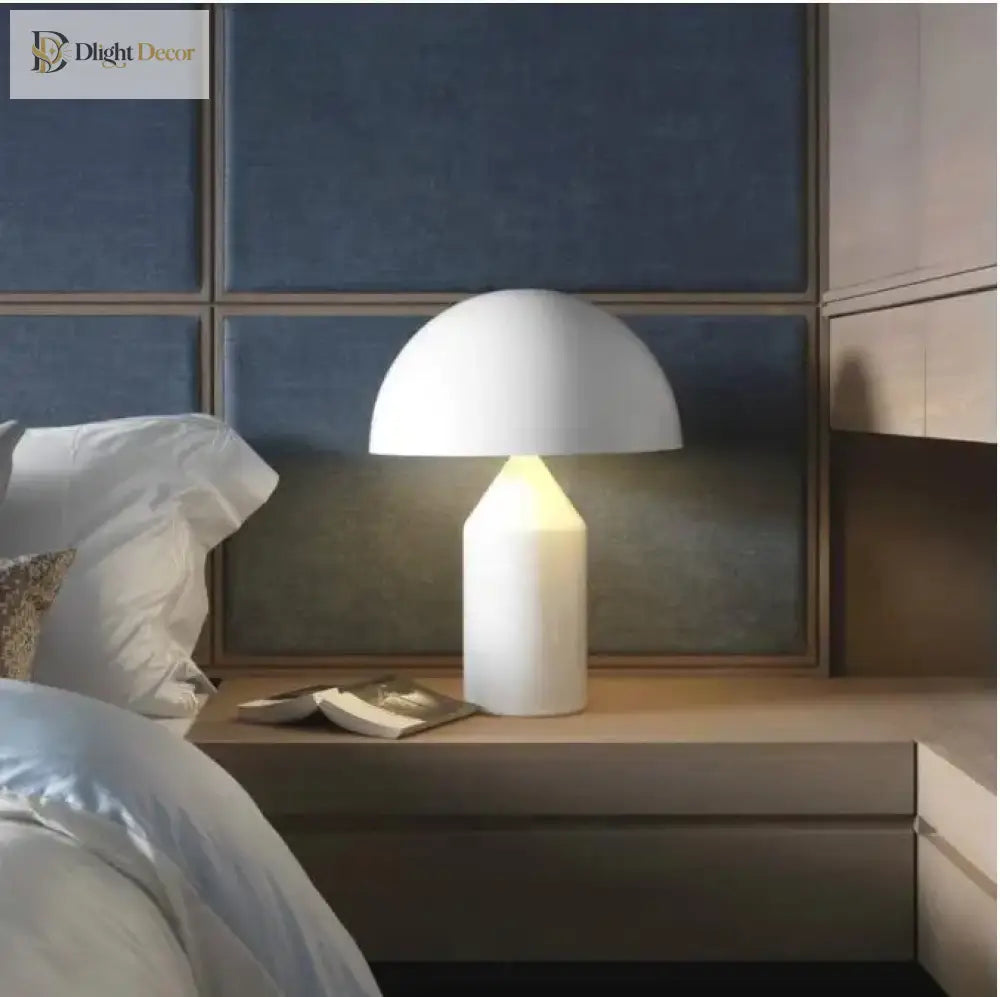 Electroplated Nordic Mushroom Table Lamp - Modern Led Desktop Decor For Living Dining And Bedrooms