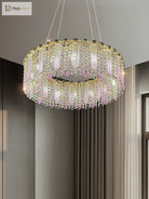 Elegant Feather Crystal Chandelier - A Light Luxury Masterpiece For Bedrooms Living Rooms