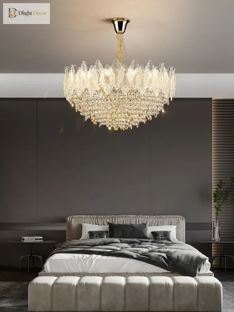 Elegant French Crystal Chandelier - Postmodern Light Luxury For A Luxurious Atmosphere In Living