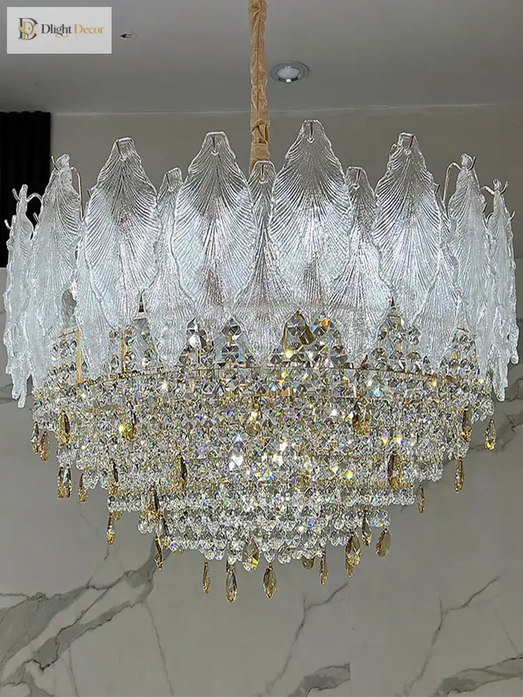 Elegant French Crystal Chandelier - Postmodern Light Luxury For A Luxurious Atmosphere In Living